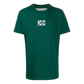 T-shirt à manches courtes avec logo imprimé, vert