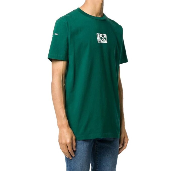 T-shirt à manches courtes avec logo imprimé, vert