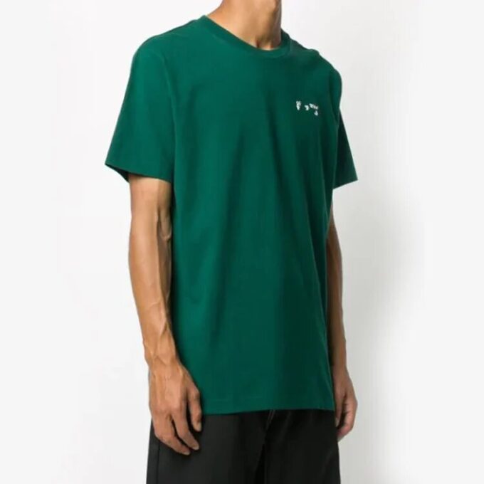 T-shirt à manches courtes avec mini logo vert