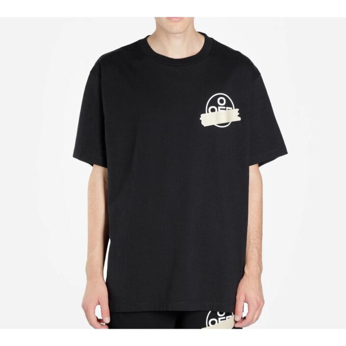 T-shirt à manches courtes avec Tape Arrow « Noir »