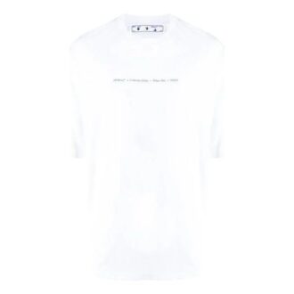 T-shirt à manches courtes blanc avec impression de lettres