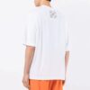 T-shirt à manches courtes blanc avec impression de lettres
