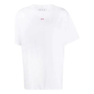 T-shirt à manches courtes blanc avec imprimé flèches au pochoir
