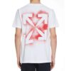 T-shirt à manches courtes blanc avec imprimé flèches au pochoir