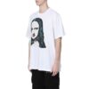 T-shirt à manches courtes blanc avec imprimé Mona Lisa