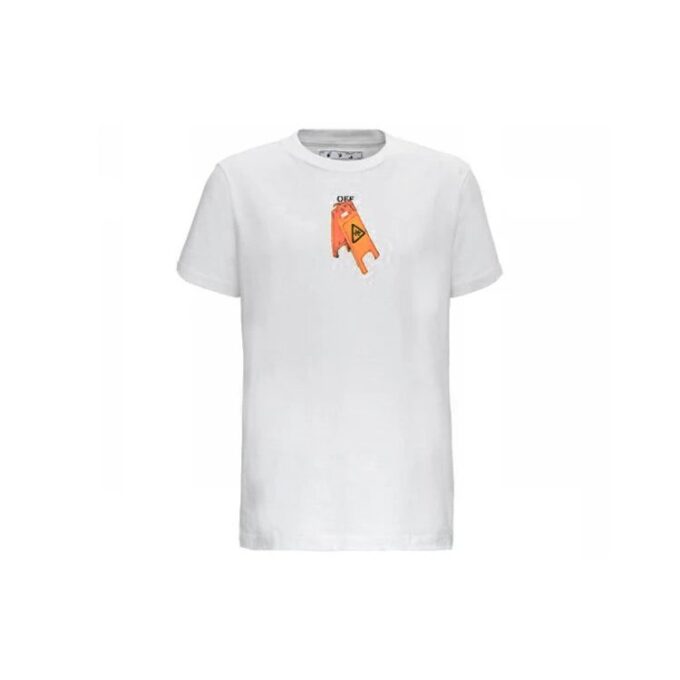 T-shirt à manches courtes blanc avec imprimé Pascal