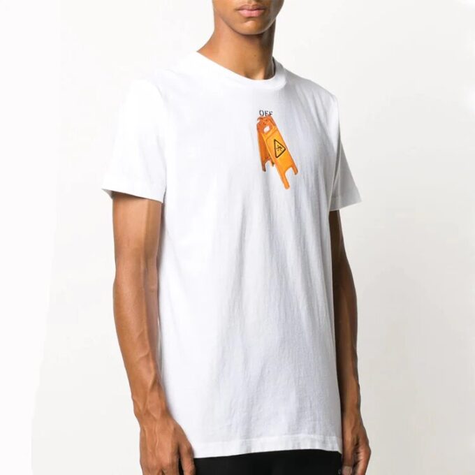 T-shirt à manches courtes blanc avec imprimé Pascal