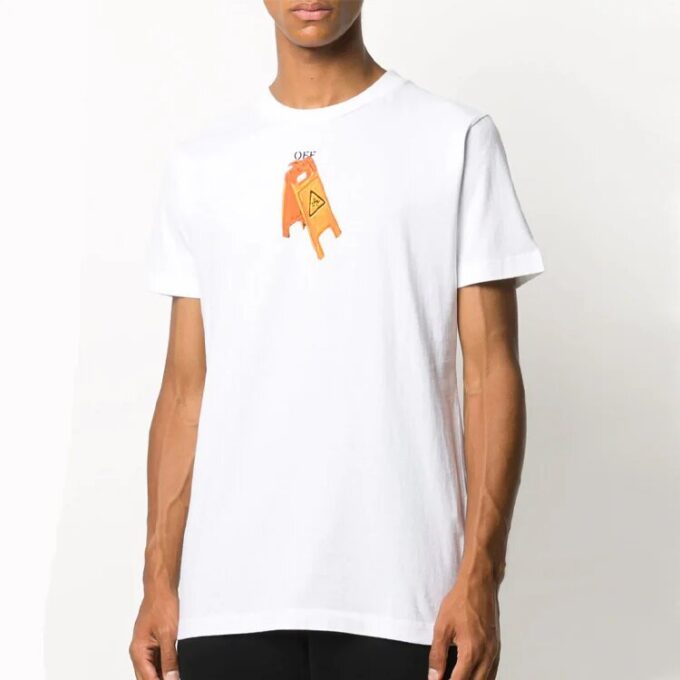 T-shirt à manches courtes blanc avec imprimé Pascal