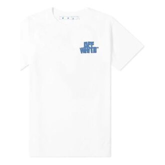 T-shirt à manches courtes blanc avec logo imprimé dans le dos SS21