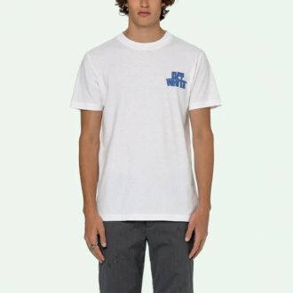 T-shirt à manches courtes blanc avec logo imprimé dans le dos SS21