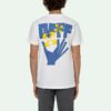 T-shirt à manches courtes blanc avec logo imprimé dans le dos SS21