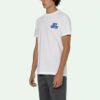 T-shirt à manches courtes blanc avec logo imprimé dans le dos SS21