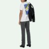 T-shirt à manches courtes blanc avec logo imprimé dans le dos SS21