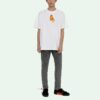 T-shirt à manches courtes blanc avec logo squelette imprimé