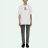 T-shirt à manches courtes blanc avec logo squelette imprimé