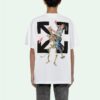 T-shirt à manches courtes blanc avec logo squelette imprimé