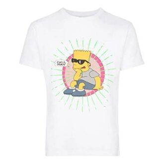 T-shirt à manches courtes blanc c/o Virgil Abloh pour homme avec lunettes Bart
