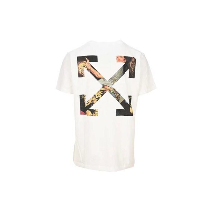 T-shirt à manches courtes blanc imprimé Arrows