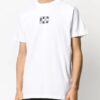T-shirt à manches courtes blanc imprimé motif flèches