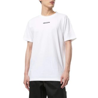 T-shirt à manches courtes blanc motif ouvrier