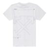 T-shirt à manches courtes blanc pour homme avec logo non fini