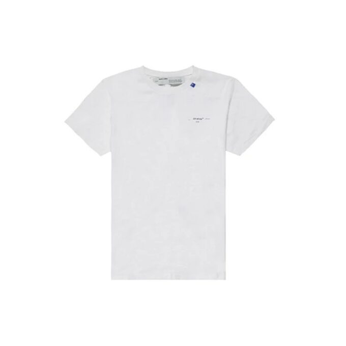 T-shirt à manches courtes blanc pour homme avec logo non fini