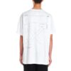T-shirt à manches courtes blanc pour homme avec logo non fini