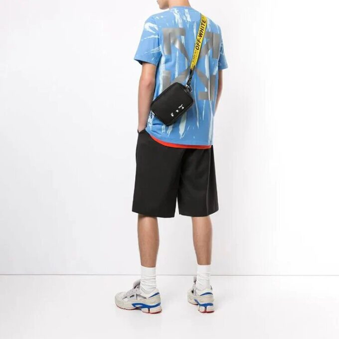 T-shirt à manches courtes bleu tie-dye réfléchissant
