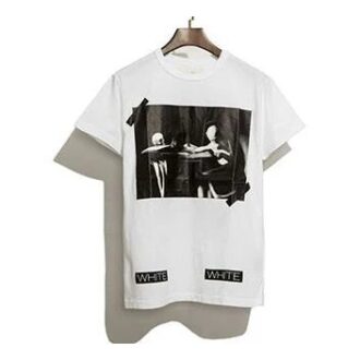 T-shirt à manches courtes C O VIRGIL ABLO OW Painting « Noir Blanc »