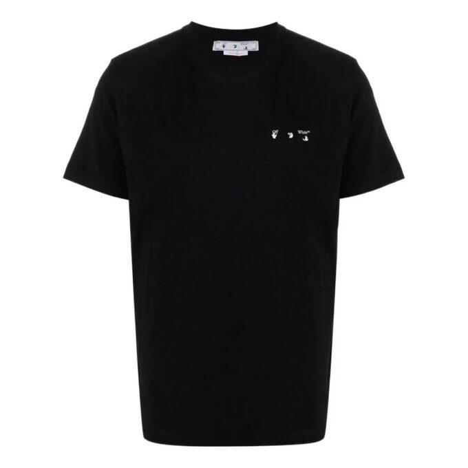 T-shirt à manches courtes Caravaggio Arrow unie noir pour homme Off-White