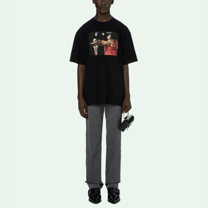 T-shirt à manches courtes Caravaggio « Noir/Rouge »