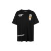 T-shirt à manches courtes en coton ample avec imprimé noir