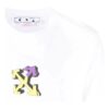 T-shirt à manches courtes en coton imprimé flèches géométriques SS22, blanc