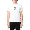 T-shirt à manches courtes en coton imprimé flèches géométriques SS22, blanc
