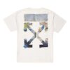 T-shirt à manches courtes en coton Painting Arrow Blanc Shorts