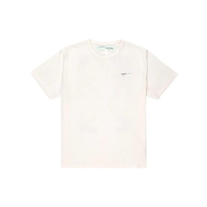 T-shirt à manches courtes en coton Painting Arrow Blanc Shorts