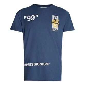 T-shirt à manches courtes en coton pour homme avec logo, coupe classique