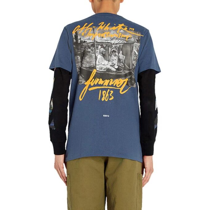 T-shirt à manches courtes en coton pour homme avec logo, coupe classique