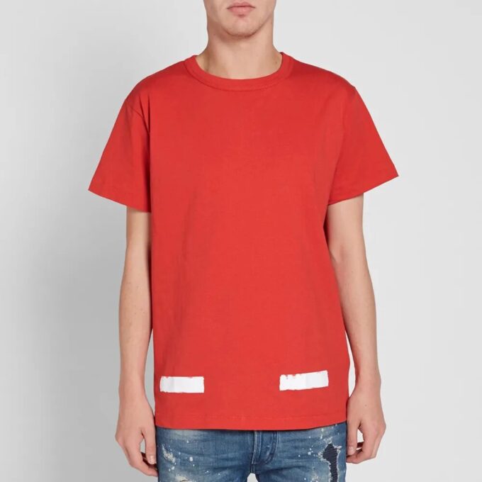T-shirt à manches courtes en tissu brossé à motif Diagonal