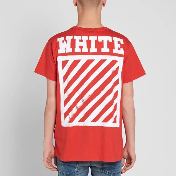 T-shirt à manches courtes en tissu brossé à motif Diagonal