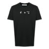 T-shirt à manches courtes et col rond avec logo imprimé dans le dos, version standard, noir