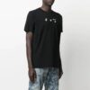 T-shirt à manches courtes et col rond avec logo imprimé dans le dos, version standard, noir