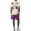 T-shirt à manches courtes et col rond avec logo SS22, imprimé, beige