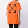 T-shirt à manches courtes et col rond en coton à imprimé flèches, orange