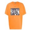 T-shirt à manches courtes et col rond Off-White pour homme, imprimé flèches, orange