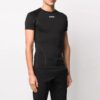 T-shirt à manches courtes et coupe ajustée SS21 avec logo, noir