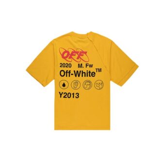 T-shirt à manches courtes FW19 Industrial Y013 Recon Shorts pour homme, jaune