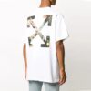 T-shirt à manches courtes FW20 avec flèche et squelette humain pour homme, blanc