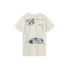 T-shirt à manches courtes Graffiti Printing, blanc