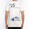 T-shirt à manches courtes Graffiti Printing, blanc